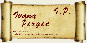 Ivana Pirgić vizit kartica